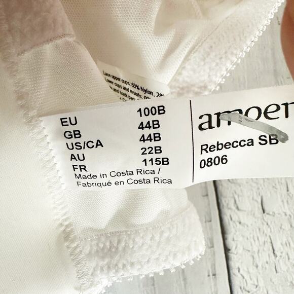 Amoena Rebecca Soft Bra White 0806 Size 44B Wireless Mastectomy Bra - Picture 7 of 10